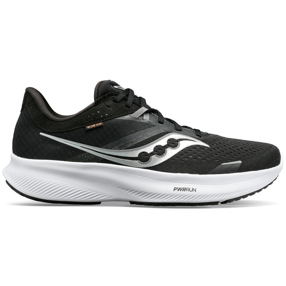 37288-BLACKWHITE-l Men's Saucony Ride 16 (Wide) - Image 1