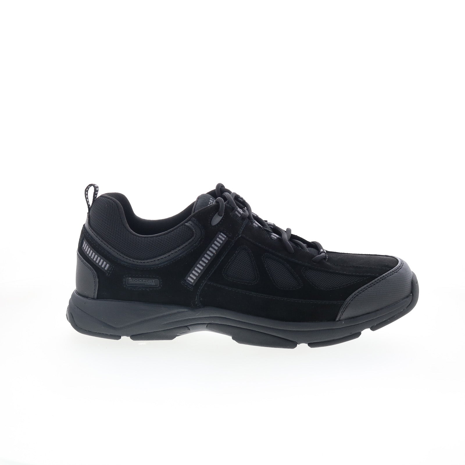 cj3752_rock_cove_black-img4_01_20ed2756-e9b1-4fb2-8114-1e3b804bdb74 Rockport Rock Cove CJ3752 Mens Black Wide Suede Athletic Hiking Shoes - Image 1